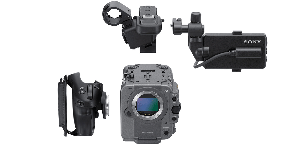Sony FX6 with all removable handles and the screen removed. Image source: Sony